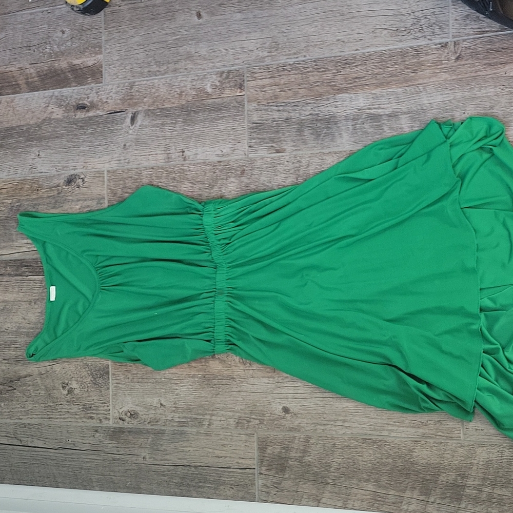 Shui Si Qing Green Polyester High Low Dress Size L